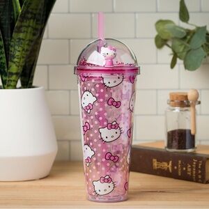 Hello Kitty Sanrio Tumblr Glitter 24oz Pink
